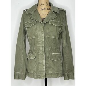 Madewell Fleet Jacket Army Green Military Field Utility Womens Small Drawstring